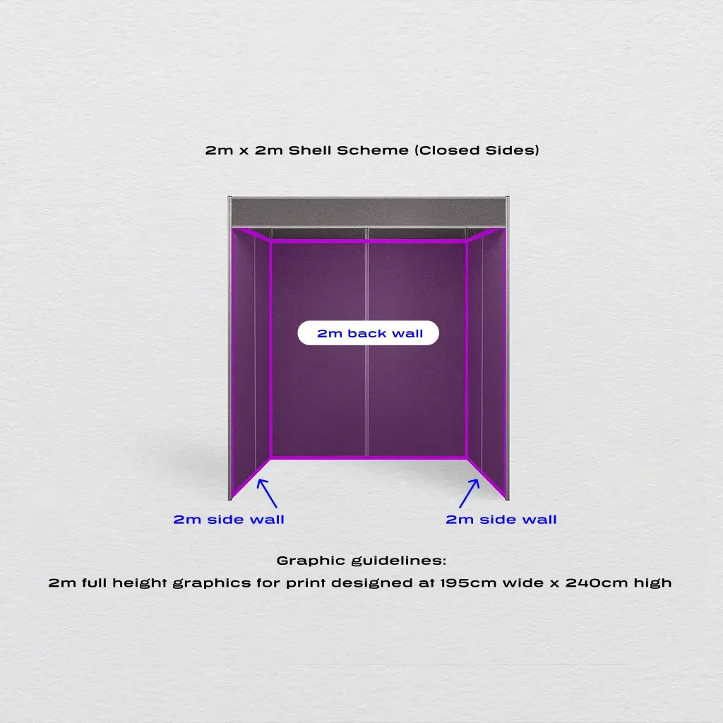 Artwork 2m x 2m shell scheme graphic printing