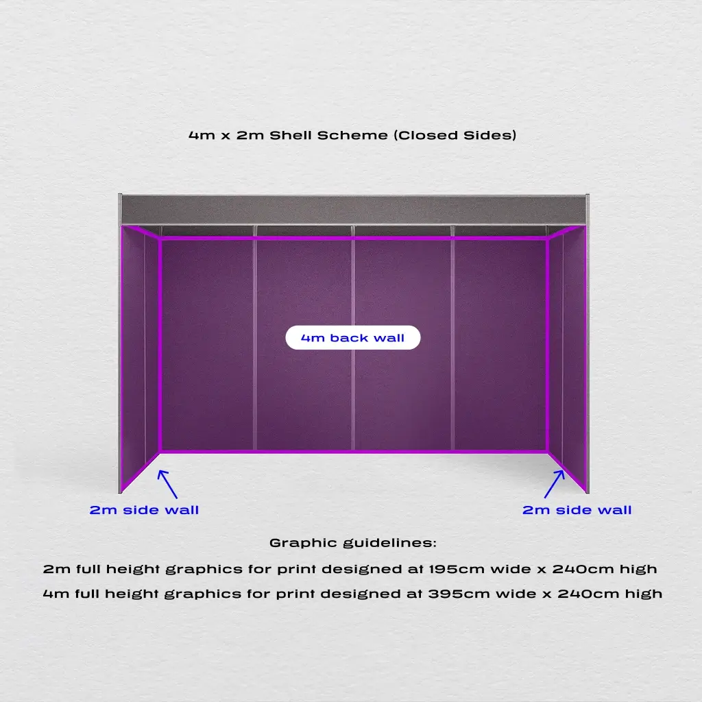 Artwork 4m x 2m shell scheme graphic printing