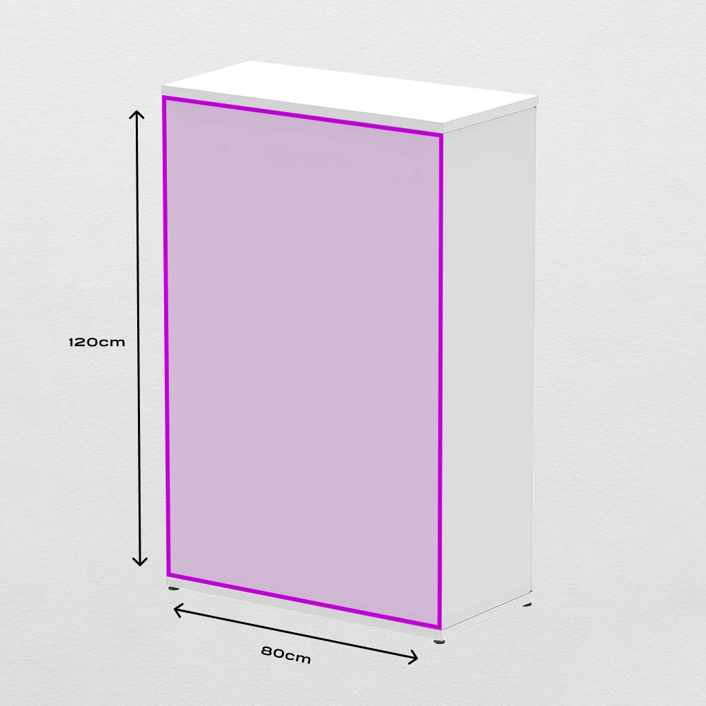 Lockable counter with front panel branded